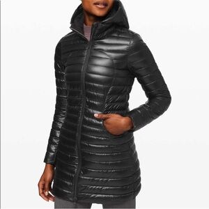 LULULEMON PACK IT DOWN LONG JACKET *SHINE* BLACK